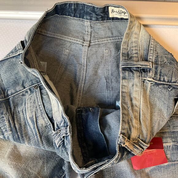 Rsrch & DVlpmnt Men Jeans size 38 x 32 Blue & White Mid Rise Straight Fit NWT - Picture 10 of 12